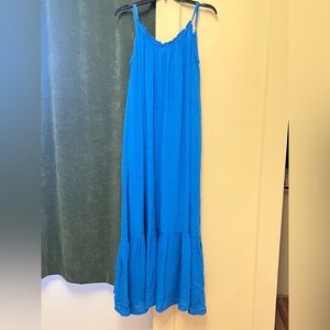Anthropologie Electric Blue Tiered Maxi Dress